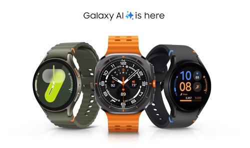 Samsung Galaxy watches.  Galaxy AI is here.